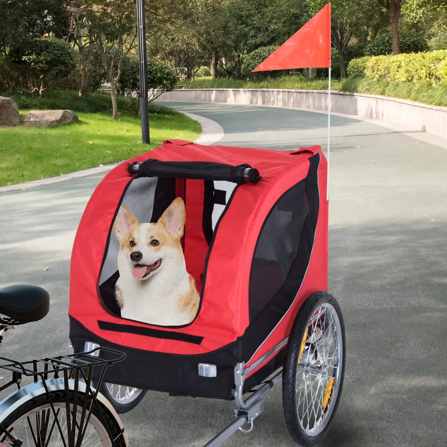 Foldable Pet Bike Trailer