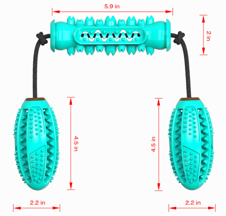 Dog chew toy for fun and teeth cleaning