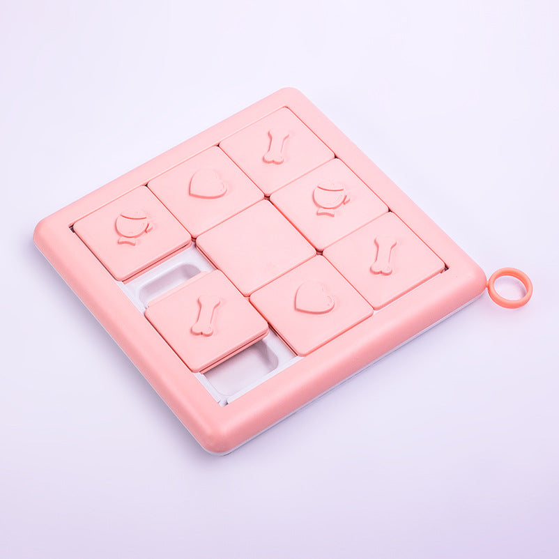 Pink colored Puzzle slow feeder dish