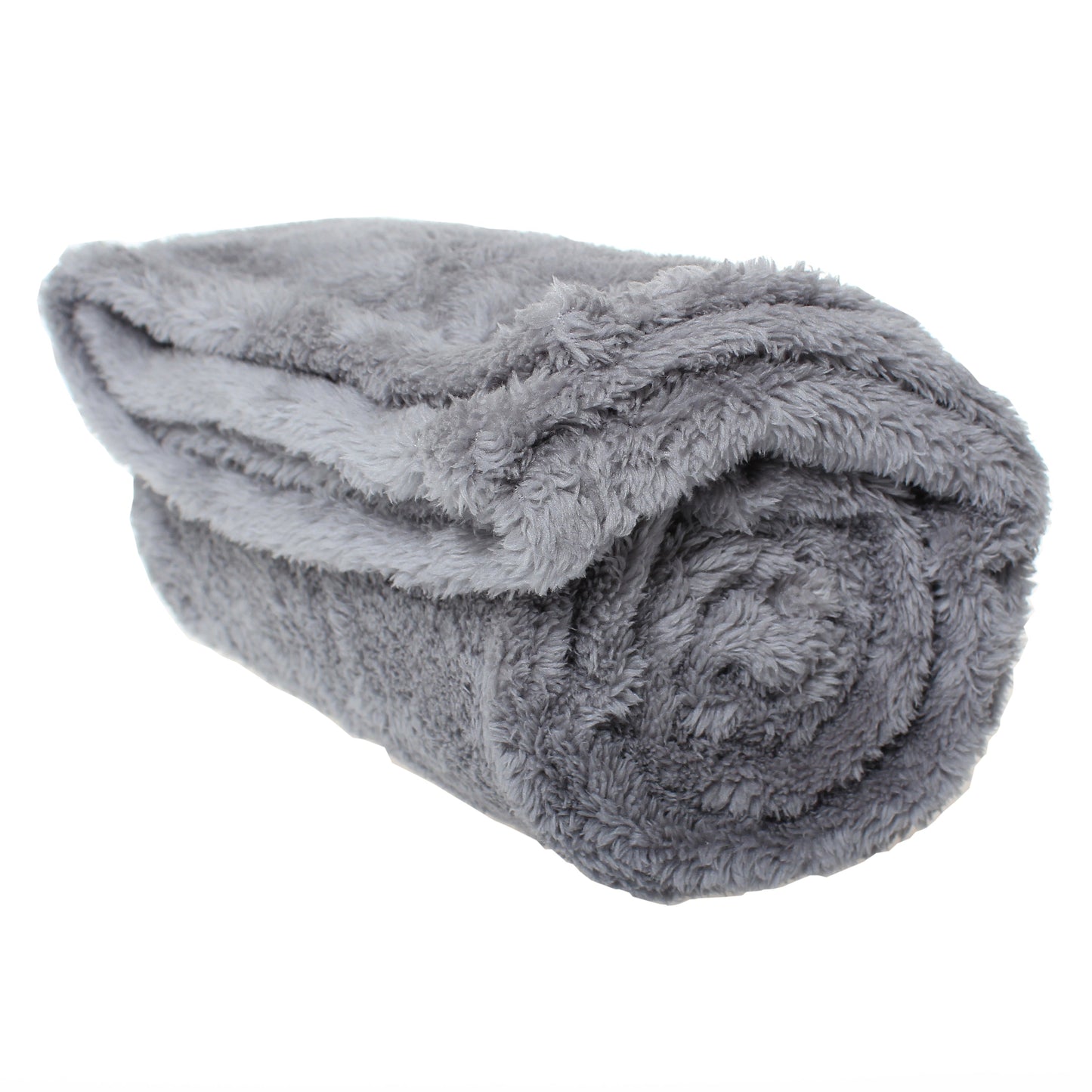 Gray Fluffy Fleece Pet Blanket