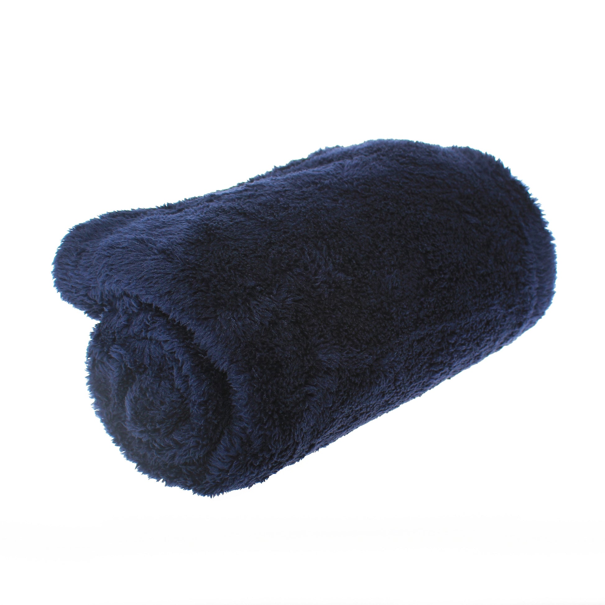 Navy Blue Fluffy Fleece Pet Blanket