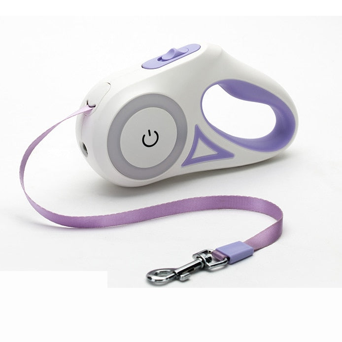 Image of automatic leash in purple