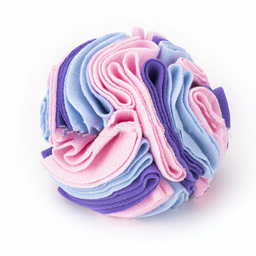 Pet Snuffle Training Ball Toy multiple colors and 2 sizes